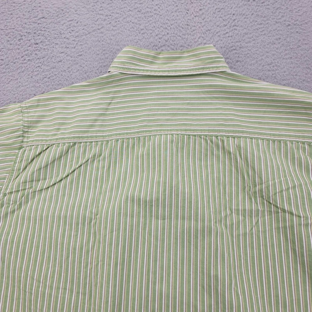 Wrangler Shirt Mens XXL Green Striped Button Up Western‎ Long Sleeve Outdoors - Picture 5 of 16